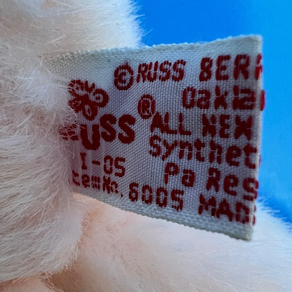 Russ Reindeer Baby‎ Rattle Plush Peach Red Nose Antlers Holiday NurseryToy 8